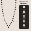 Premium Handcrafted Karungali Mala with Silver Cap Detailing