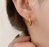 18K Gold Plated Spiral Earrings - Golden