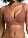 PACK OF 5 JELLY WIRELESS SEAMLESS DEEP-V PUSH-UP BRA