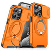 LuxuryKase Shockproof Case with Slide Camera Cover | 360° Rotating Ring Kickstand | Rugged Armour Protection For iPhone Series