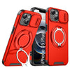 LuxuryKase Shockproof Case with Slide Camera Cover | 360° Rotating Ring Kickstand | Rugged Armour Protection For iPhone Series