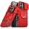 LuxuryKase Shockproof Case with Slide Camera Cover | 360° Rotating Ring Kickstand | Rugged Armour Protection For iPhone Series