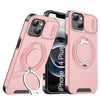 LuxuryKase Shockproof Case with Slide Camera Cover | 360° Rotating Ring Kickstand | Rugged Armour Protection For iPhone Series