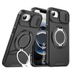LuxuryKase Shockproof Case with Slide Camera Cover | 360° Rotating Ring Kickstand | Rugged Armour Protection For iPhone Series