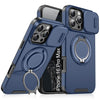 LuxuryKase Shockproof Case with Slide Camera Cover | 360° Rotating Ring Kickstand | Rugged Armour Protection For iPhone Series