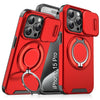 LuxuryKase Shockproof Case with Slide Camera Cover | 360° Rotating Ring Kickstand | Rugged Armour Protection For iPhone Series