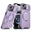 LuxuryKase Shockproof Case with Slide Camera Cover | 360° Rotating Ring Kickstand | Rugged Armour Protection For iPhone Series