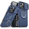 LuxuryKase Shockproof Case with Slide Camera Cover | 360° Rotating Ring Kickstand | Rugged Armour Protection For iPhone Series
