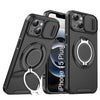 LuxuryKase Shockproof Case with Slide Camera Cover | 360° Rotating Ring Kickstand | Rugged Armour Protection For iPhone Series