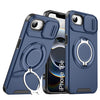 LuxuryKase Shockproof Case with Slide Camera Cover | 360° Rotating Ring Kickstand | Rugged Armour Protection For iPhone Series