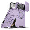 LuxuryKase Shockproof Case with Slide Camera Cover | 360° Rotating Ring Kickstand | Rugged Armour Protection For iPhone Series