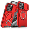 LuxuryKase Shockproof Case with Slide Camera Cover | 360° Rotating Ring Kickstand | Rugged Armour Protection For iPhone Series