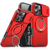 LuxuryKase Shockproof Case with Slide Camera Cover | 360° Rotating Ring Kickstand | Rugged Armour Protection For iPhone Series