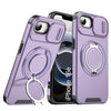LuxuryKase Shockproof Case with Slide Camera Cover | 360° Rotating Ring Kickstand | Rugged Armour Protection For iPhone Series
