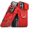 LuxuryKase Shockproof Case with Slide Camera Cover | 360° Rotating Ring Kickstand | Rugged Armour Protection For iPhone Series