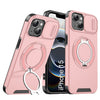 LuxuryKase Shockproof Case with Slide Camera Cover | 360° Rotating Ring Kickstand | Rugged Armour Protection For iPhone Series