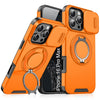 LuxuryKase Shockproof Case with Slide Camera Cover | 360° Rotating Ring Kickstand | Rugged Armour Protection For iPhone Series