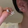 Pearl Zircon Elegant Earrings for Women Tulps Earring Hypoallergenic Fashion Jewelry Accessories