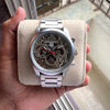 Diagno Grey Chronograph Multi Dial Metal Men's Watch For Man Tag-Open-Steel