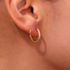 18K Gold Plated Spiral Earrings - Golden