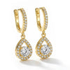Elegant Teardrop Dangle Hoop Earrings