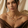 Butterfly Lock & Key Necklace | Layered Gold Necklace for Women