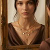 Butterfly Lock & Key Necklace | Layered Gold Necklace for Women