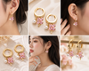 Rose Petal Pearl Earrings