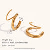 18K Gold Plated Spiral Earrings - Golden