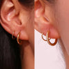 18K Gold Plated Spiral Earrings - Golden