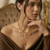 Butterfly Lock & Key Necklace | Layered Gold Necklace for Women