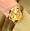 Stainless Steel Men's Watch – Roman Numerals, Rhinestones, Luminous Dial