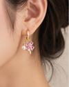 Rose Petal Pearl Earrings