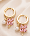Rose Petal Pearl Earrings