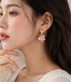 Rose Petal Pearl Earrings