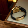 Golden Color Case Chronograph Men's Watch, Quartz Watch With Diamond