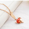 Non Tarnish 18k Gold Plated Stainless Steel Cute Fox Animal Pendant Necklace