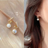 Pearl Zircon Elegant Earrings for Women Tulps Earring Hypoallergenic Fashion Jewelry Accessories