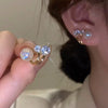 Pearl Zircon Elegant Earrings for Women Tulps Earring Hypoallergenic Fashion Jewelry Accessories