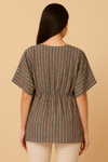 Women Printed Relaxed Fit Top with Kaftan Sleeves