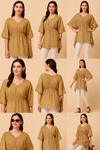 Women Printed Relaxed Fit Top with Kaftan Sleeves