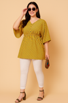 Women Printed Relaxed Fit Top with Kaftan Sleeves