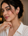 Red Tulip Stud Earrings | Floral Earrings for Women