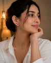 Red Tulip Stud Earrings | Floral Earrings for Women