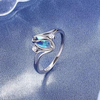 Geometric Oval Ring With Zirconia Accents