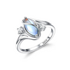Geometric Oval Ring With Zirconia Accents
