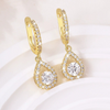 Elegant Teardrop Dangle Hoop Earrings