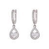 Elegant Teardrop Dangle Hoop Earrings