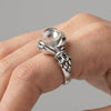 🔥Gothic Crystal Ball Hand Ring