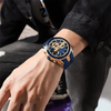 Sport Style Luminous Silicone Strap Waterproof Watch - Black-Gold